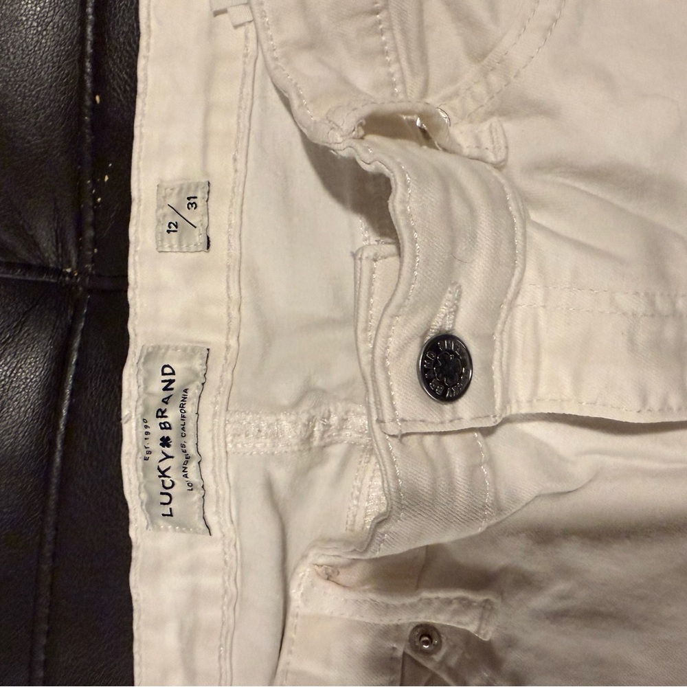 Lucky Ava Skinny white cotton jeans women’s size 12 measurements in pictures - Picture 4 of 12